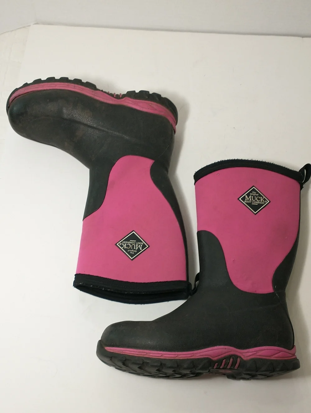 Kids Muck Boots Insulated Waterproof Winter Boots, Pink, Black, Size 3